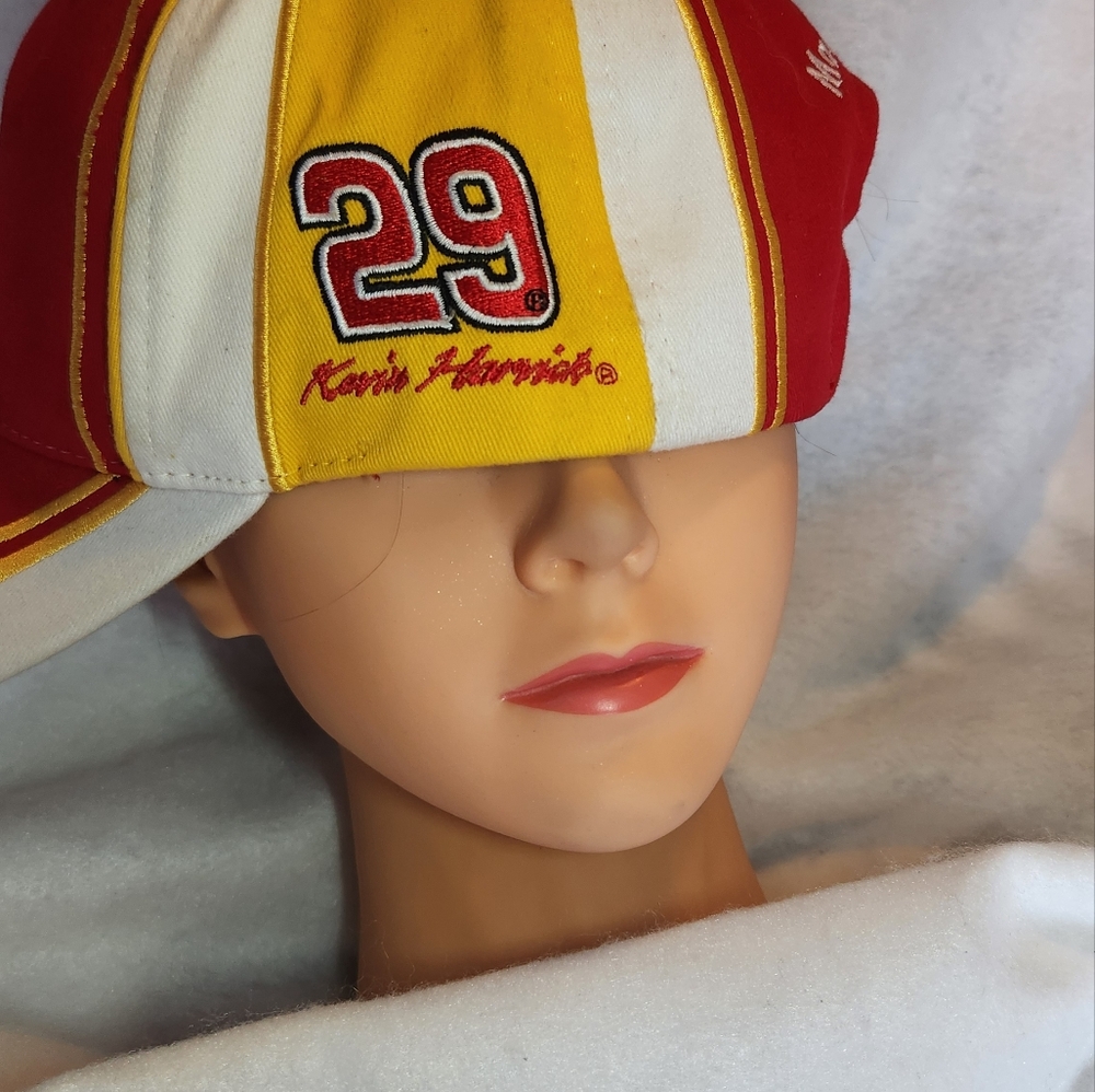 Kevin Harvick Nascar 29 Hat Cap Shell RCR Red Yellow Striped